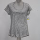Charter Club Printed Cotton Knit Pajama T-S Floral Dove Grey M