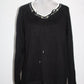 Calvin Klein Lace-Up V-Neck Sweater Black XL (US 14)