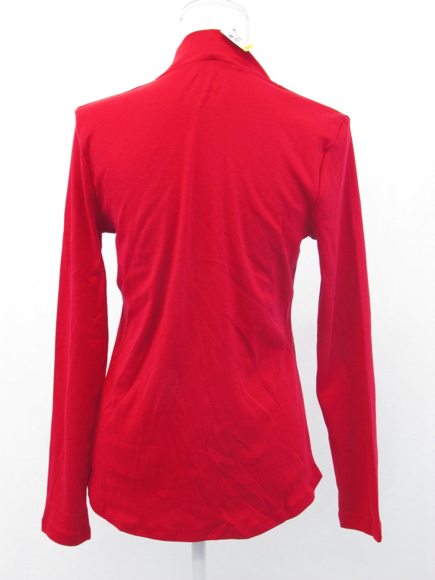Charter Club Cotton Mock-Neck Top New Red Amore XL