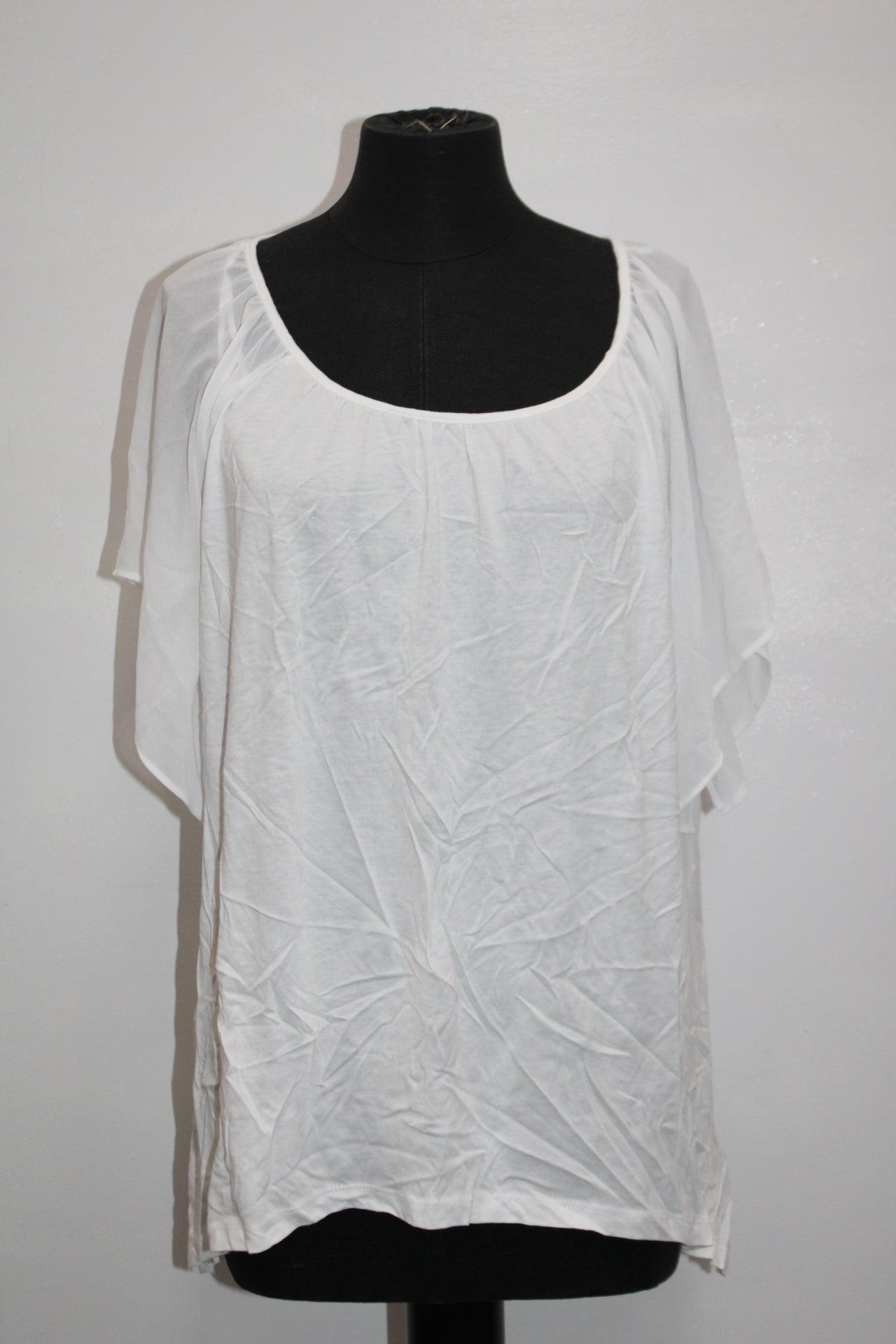 Michael Kors Scoop-Neckline Top White S