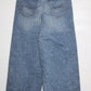 Tommy Jeans Juniors Splatter Crop Wide-Leg Jeans Navy 6/W28