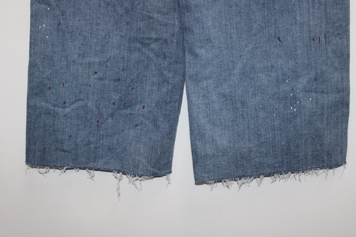 Tommy Jeans Juniors Splatter Crop Wide-Leg Jeans Navy 6/W28