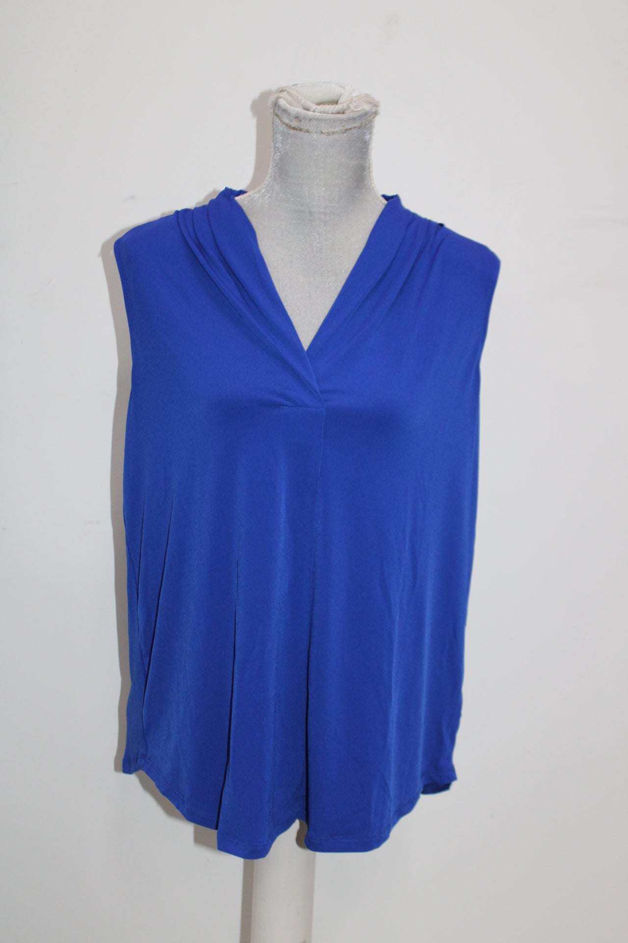 Charter Club Womens  Pleated Sleeveless Top Blue PL