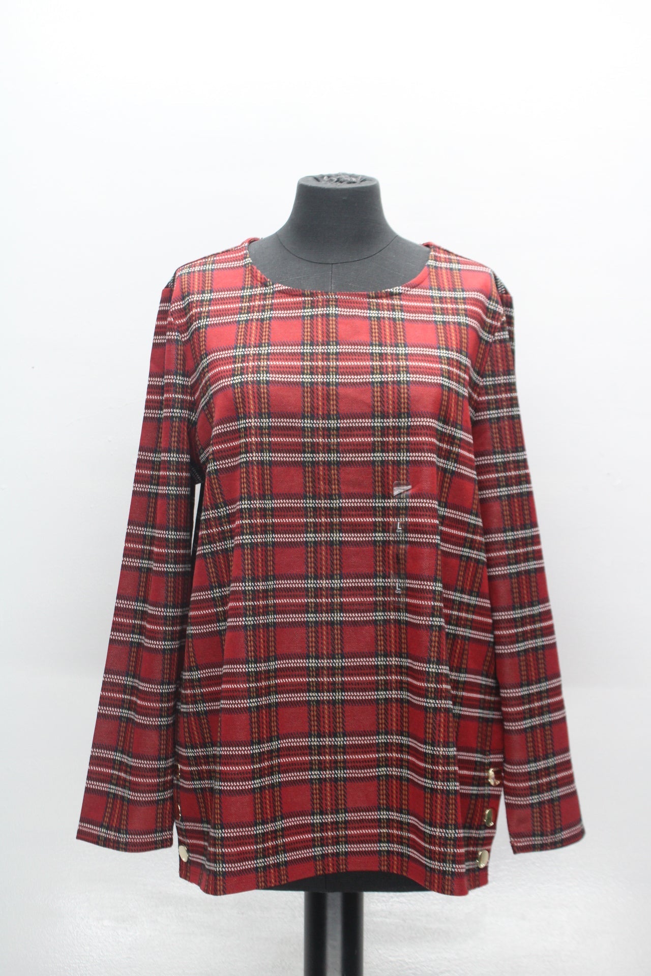 Tommy Hilfiger Tommy Hilfiger Plaid Long-Slee Red Multi L