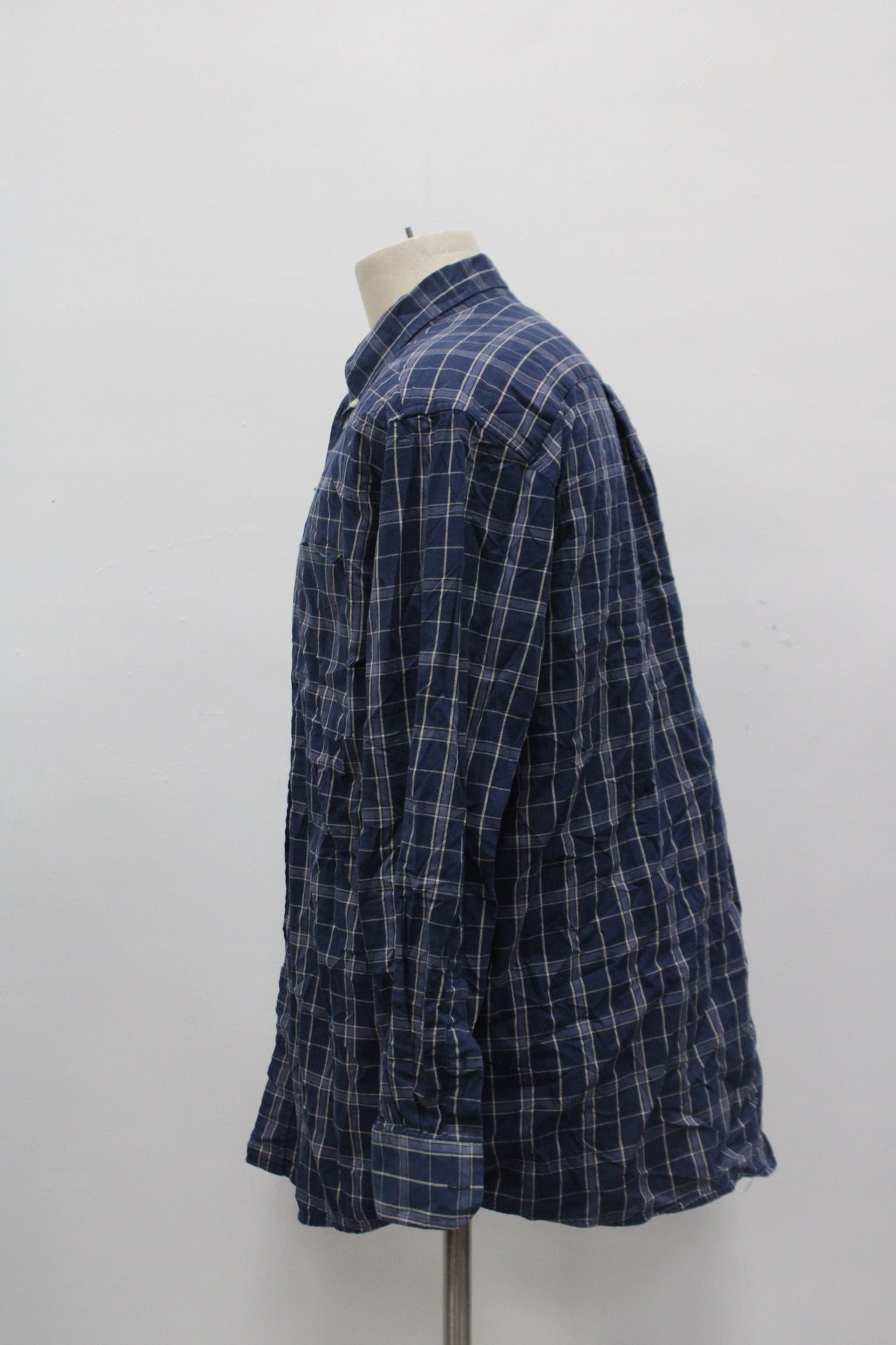 Hathaway Men's Flannel Shirt Navy L Pre-Owned