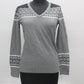 Tommy Hilfiger Cotton V-Neck Fair Isle Sweate Med Htrgy Multi XS