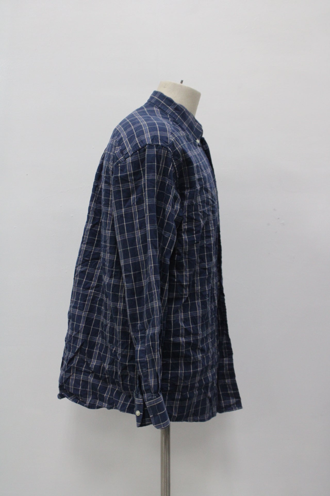 Hathaway Men's Flannel Shirt Navy L Pre-Owned