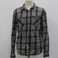 44MM Men's Flannel Shirt Black L Pre-Owned