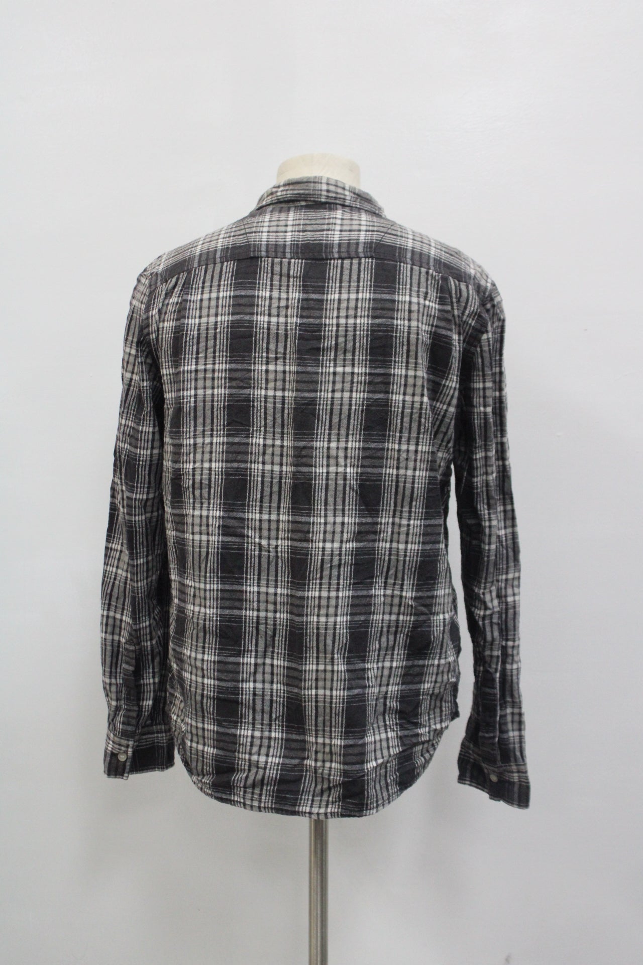 44MM Men's Flannel Shirt Black L Pre-Owned