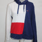 Tommy Hilfiger Sport Colorblocked Hoodie Blue Size: LARGE