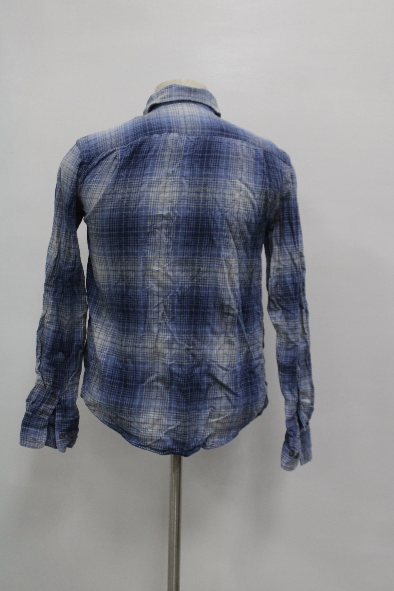 George Men's Flannel Shirt Blue S Pre-Owned