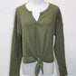 Rebel Society Women's Top Green XL Pre-Owned