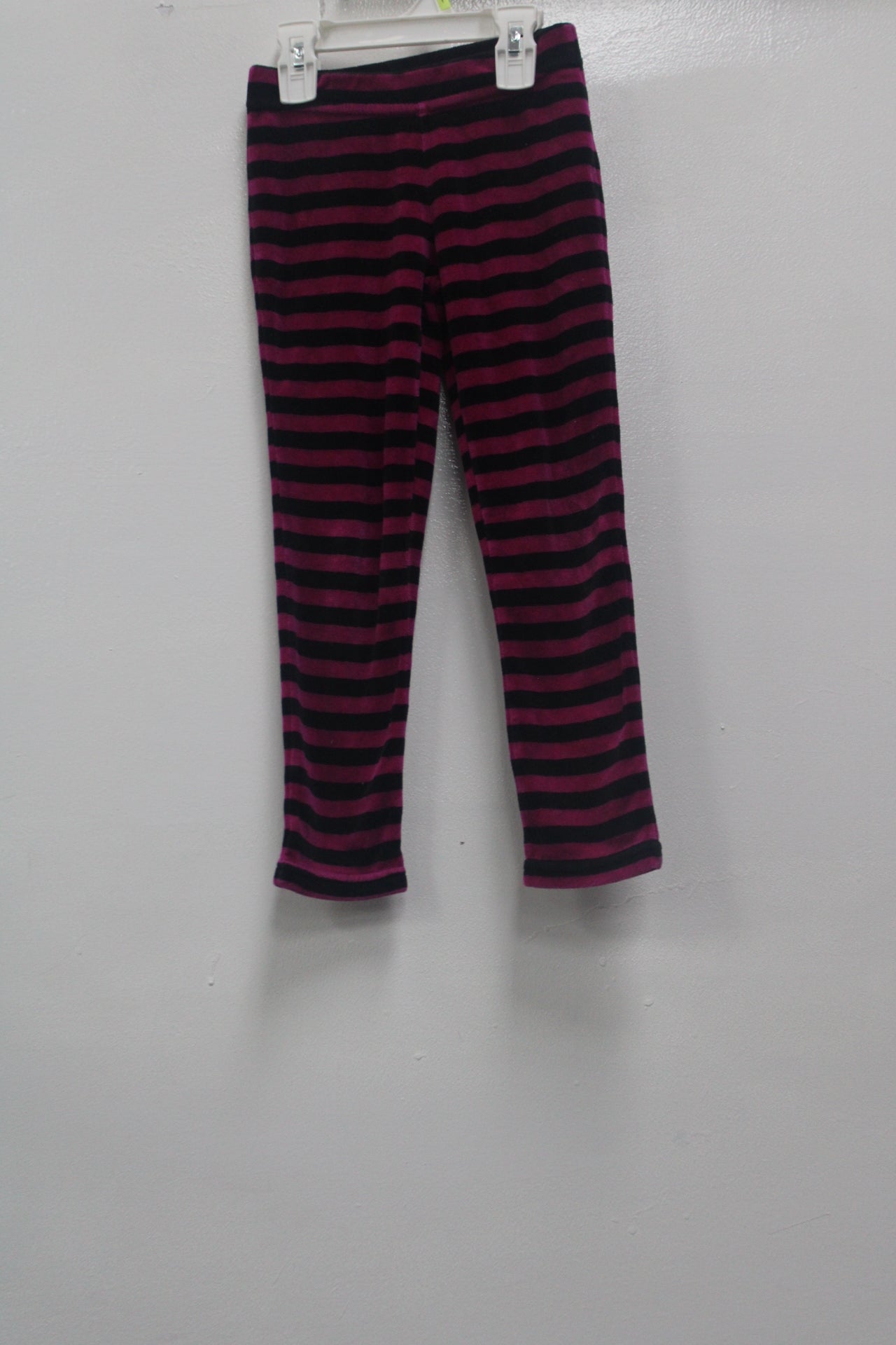 Place Girls Stripes Leggings, Black/ Purple, Size 5 - Pre-Owned 1140UEF9