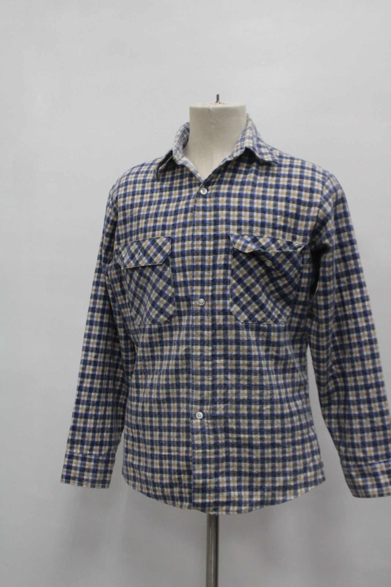 Fieldmaster Men's Flannel Shirt Beige M Pre-Owned