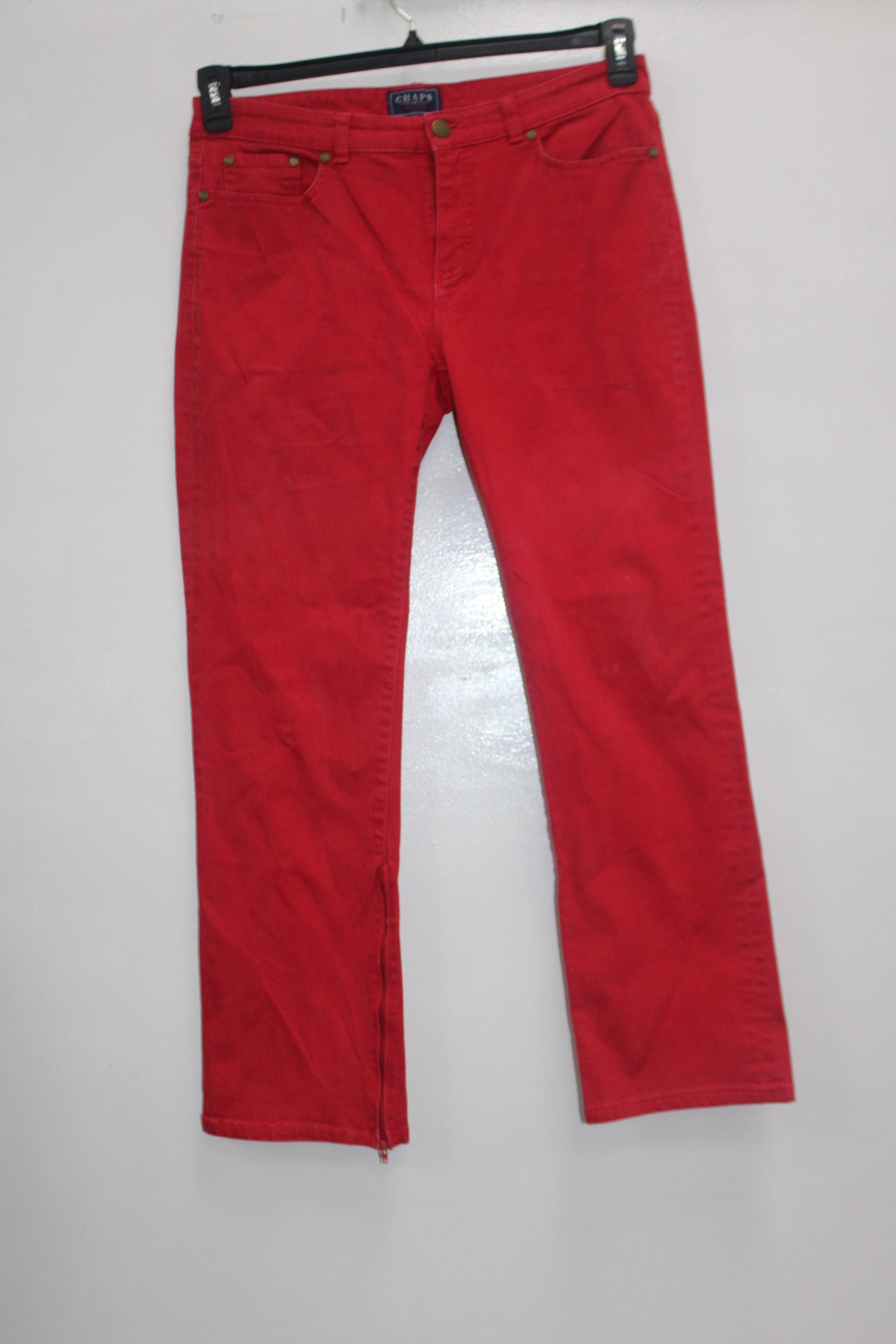 Chaps Women's Jeans Curvy Fit Red 10 Pre-Owned