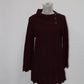Style & Co Sweater Scallop Tunic SCARLET WINE PL