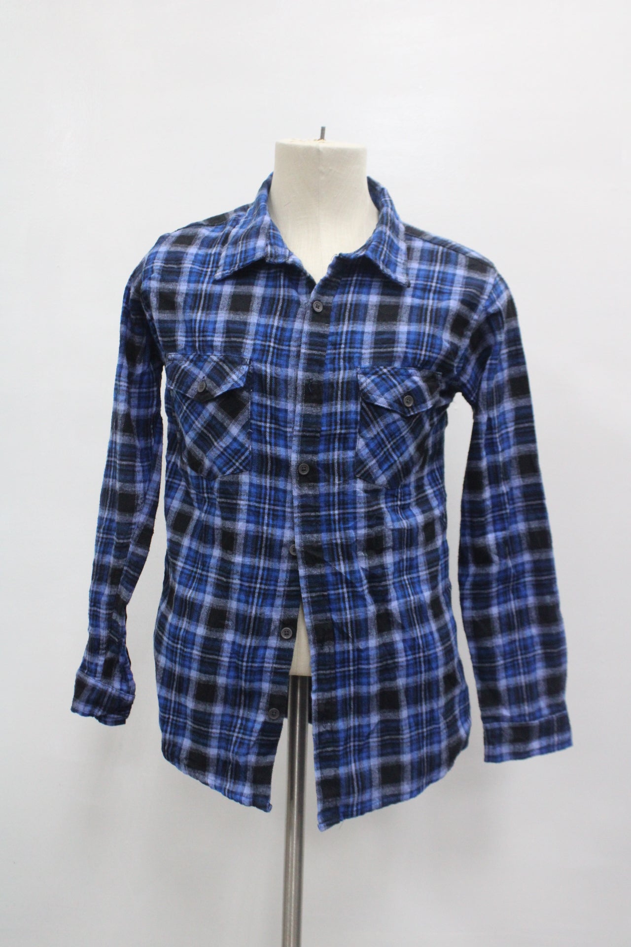 Open Trails Men's Flannel Shirt Blue M Pre-Owned