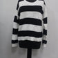 Lauren Ralph Lauren Women Striped Sweater, Black, PM-  NEW WITHOUT TAG 14815