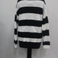 Lauren Ralph Lauren Women Striped Sweater, Black, PM-  NEW WITHOUT TAG 14815