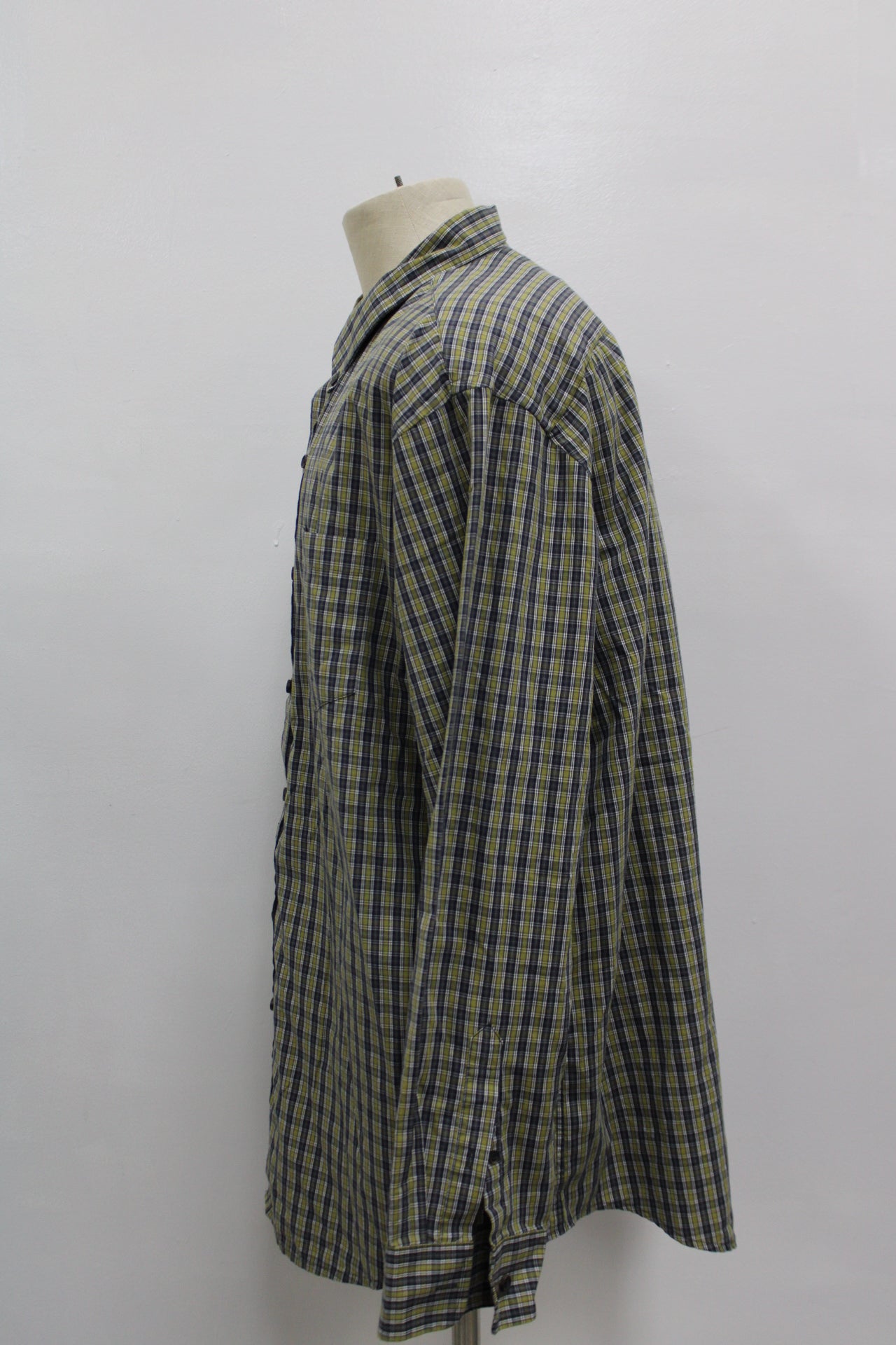 Arrow Men's Plaid Button Up Shirt, Green, 2XL - Pre-Owned1023U4G7