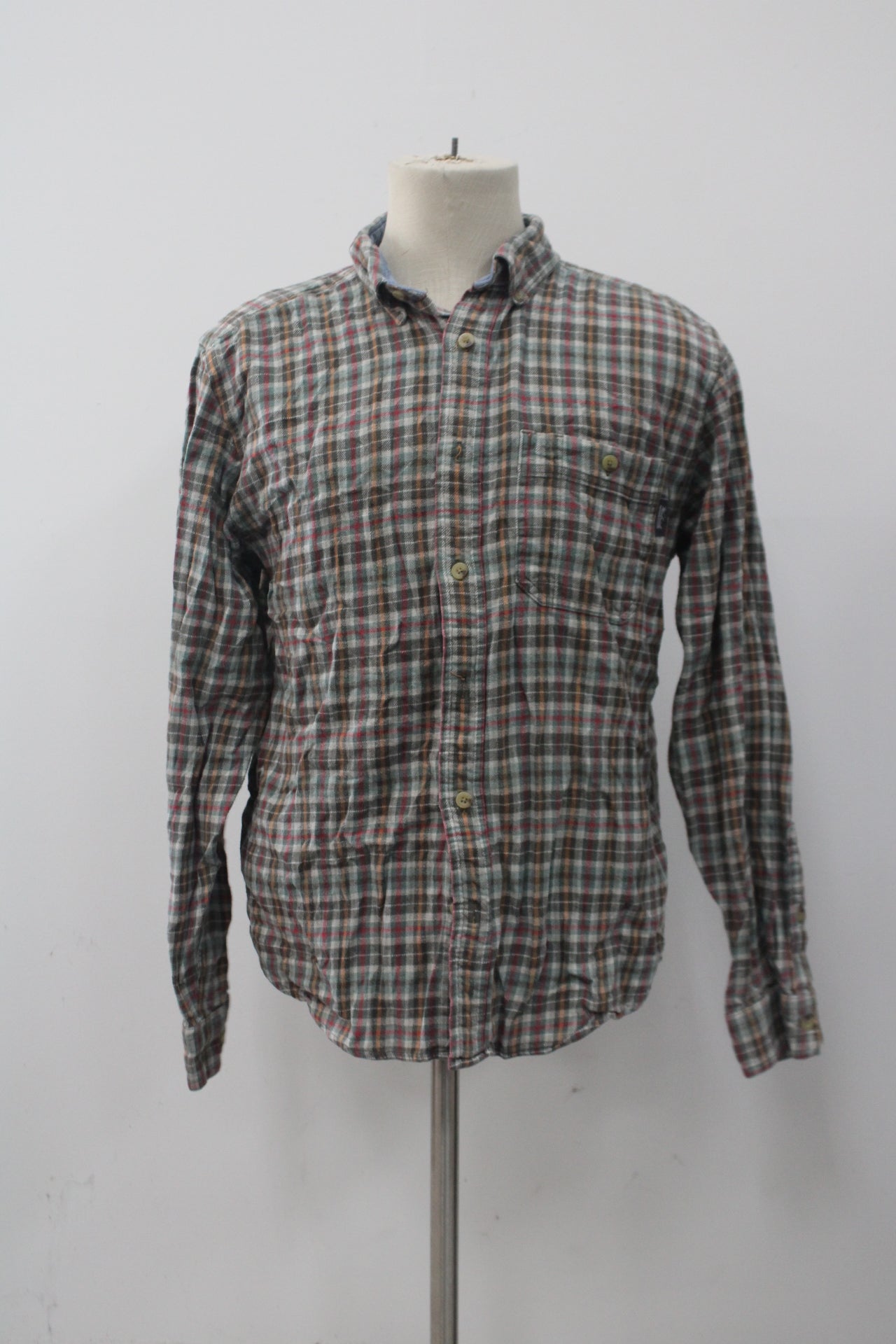 Wodrich Men's Flannel Shirt Green L Pre-Owned