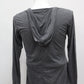 Avia Women Hooded T-Shirt, Gray, XL - Pre-Owned 1029UA3C