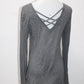 Glitz Women's Top Gray M Pre-Owned