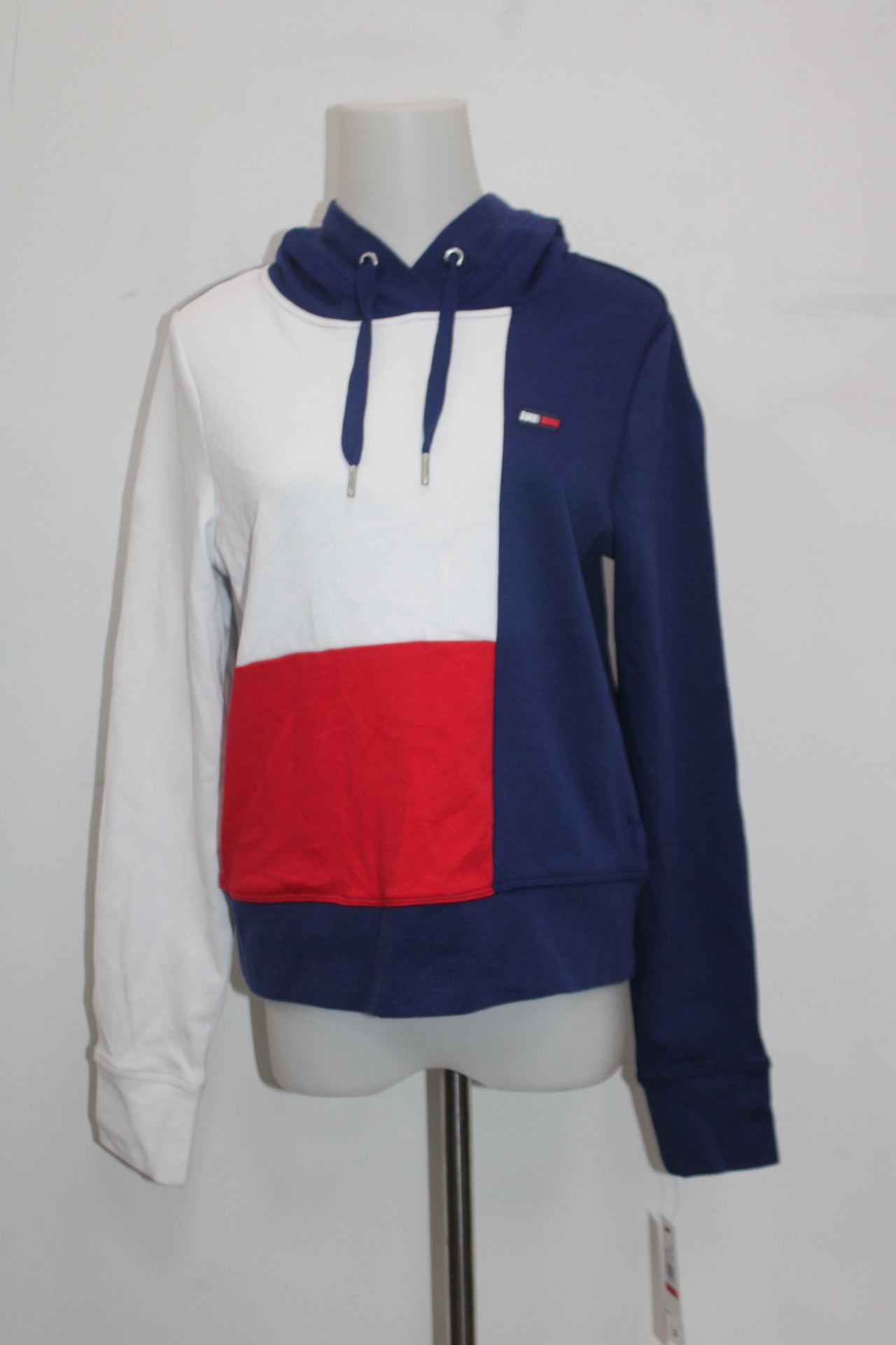 Tommy Hilfiger Sport Colorblocked Hoodie Blue Size: XS