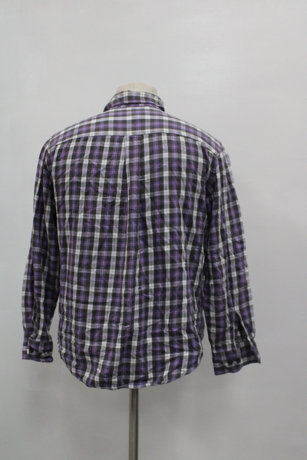 S.T John's Bay Men's Flannel Shirt Purple M Pre-Owned