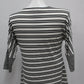 White House Black Market Women Stripes T-Shirt, Black, Medium - Pre-Owned 1096UA3C