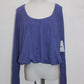 We The Free Womens Bondi Knit Waffle Thermal Top Blue XS