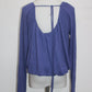 We The Free Womens Bondi Knit Waffle Thermal Top Blue XS