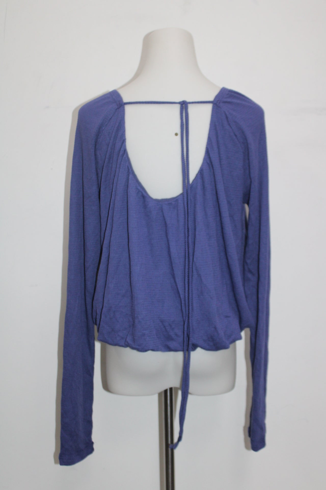 We The Free Womens Bondi Knit Waffle Thermal Top Blue XS