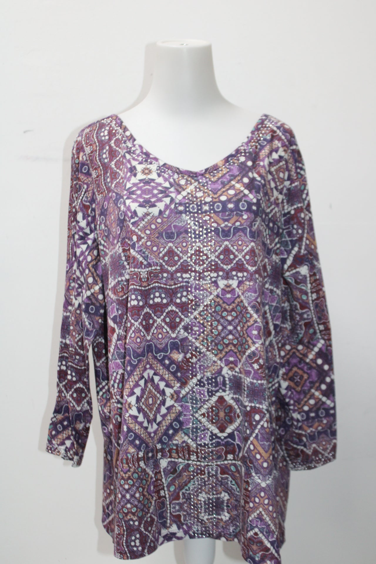 Gloria Vanderbilt Women's Top Purple XL Pre-Owned