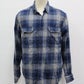 George Men Flannel Shirt Pre-Owned Blue L 1067UHA5