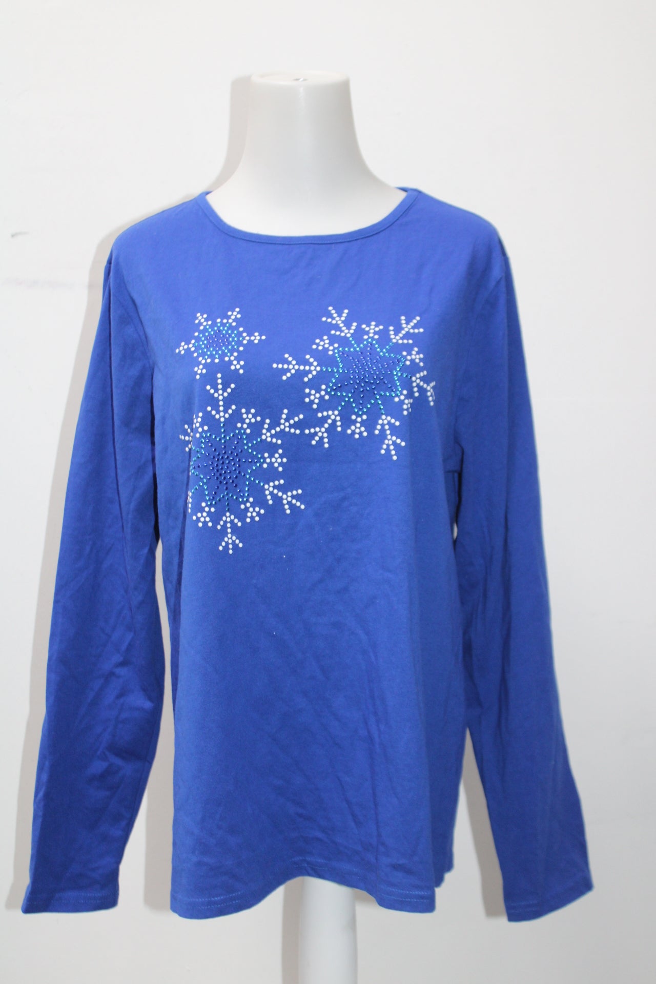 Holiday Women's Top Blue L Pre-Owned