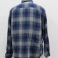 George Men Flannel Shirt Pre-Owned Blue L 1067UHA5