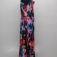 Donna Ricco Women Floral Pleated Maxi Dress, Multi, 16 - Pre-Owned 14625