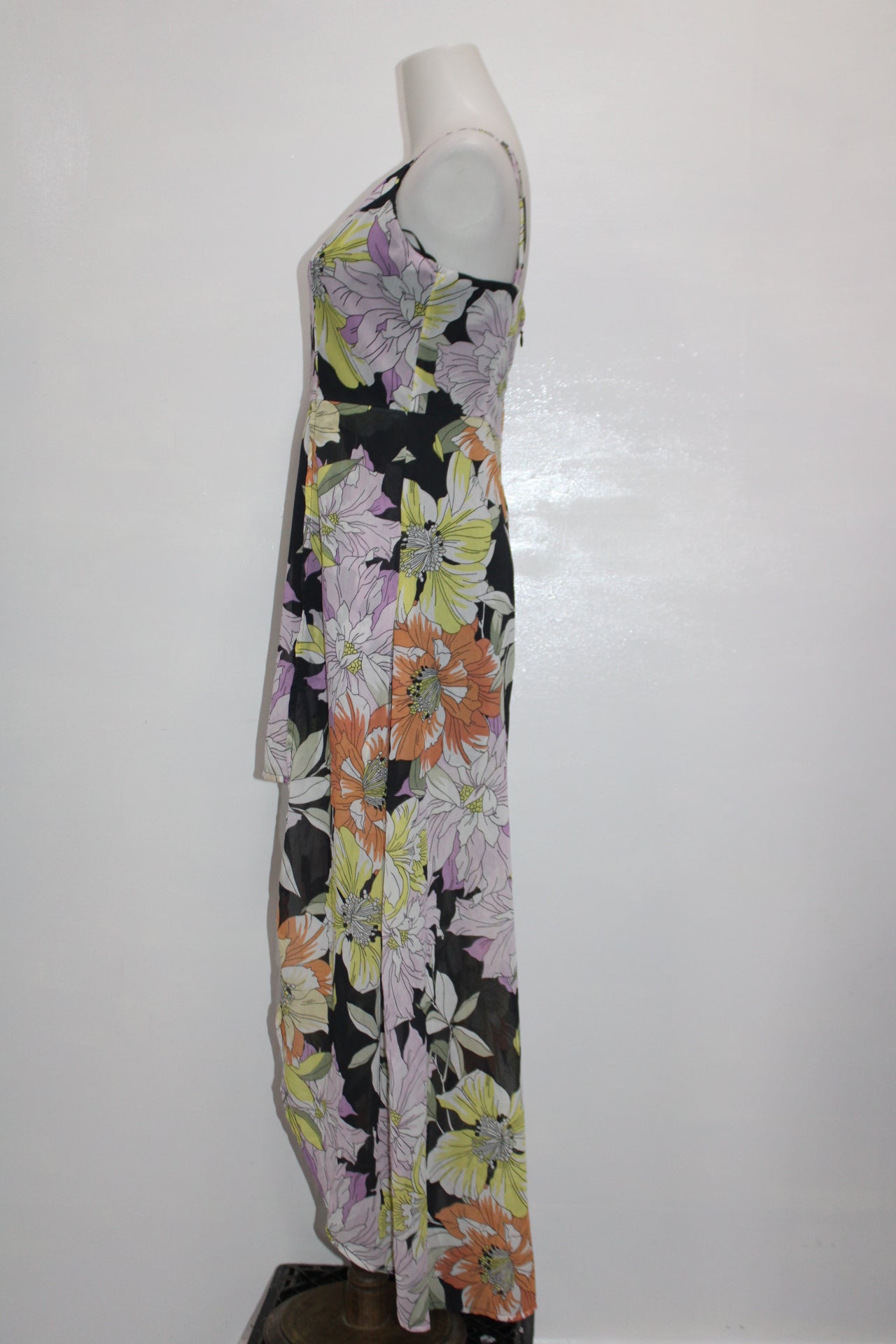 GUESS Taryn Skirt-Back Floral-Print Sumatra Flora Print Jumpsuit Black S