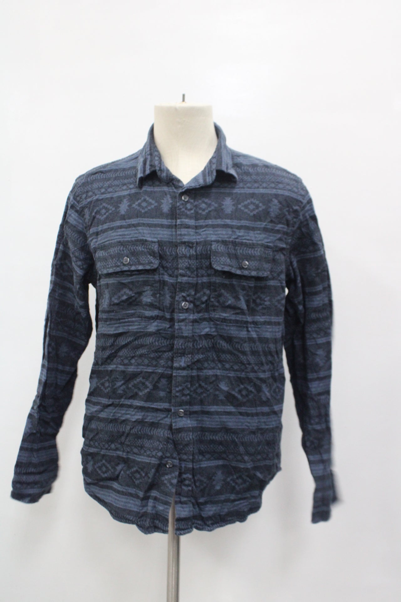 OLd Navy Men's Flannel Shirt Blue L Pre-Owned