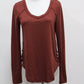 Muda Women Scoopneck T-Shirt, Brown Small - Pre-Owned 1017UA3C