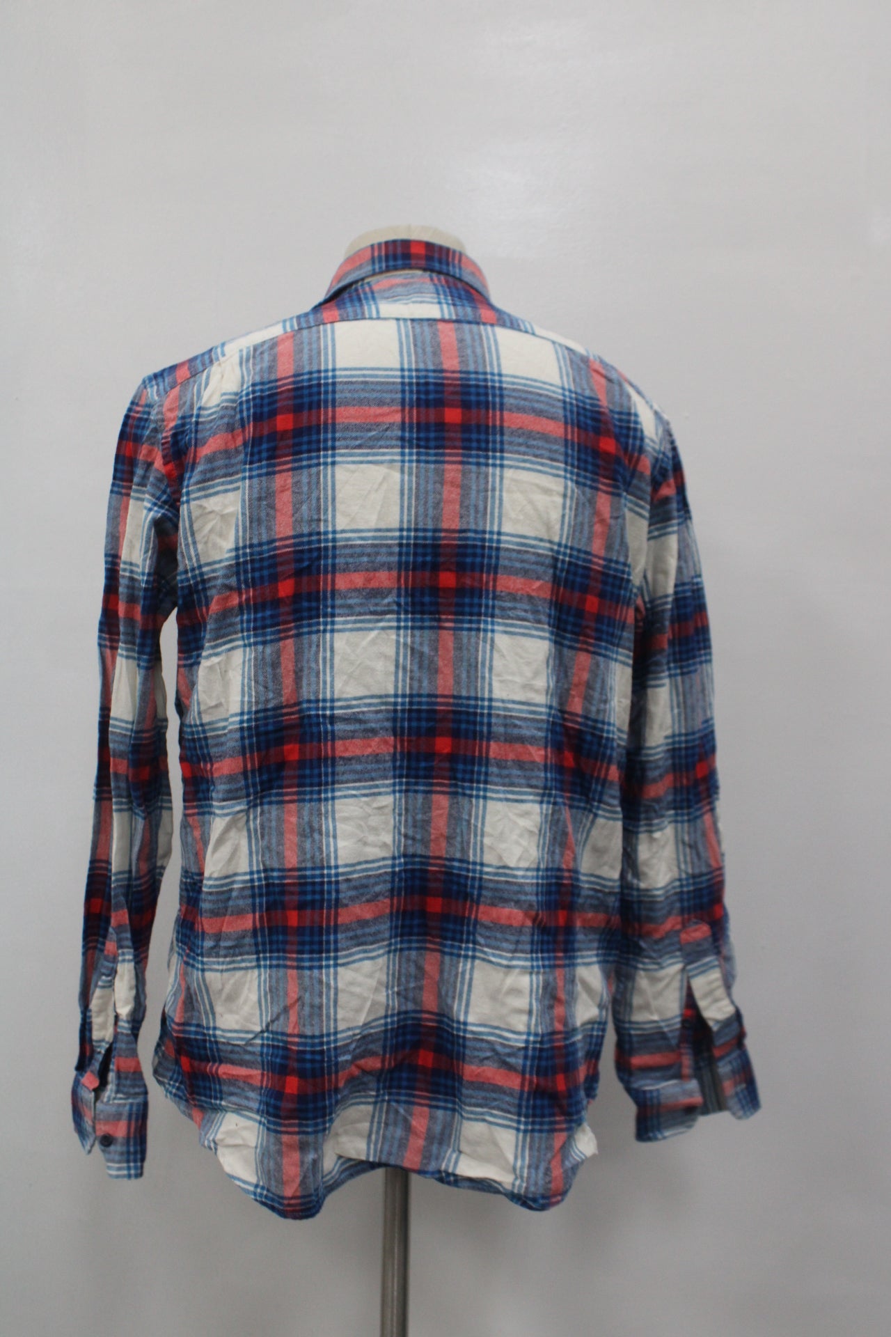 OLd Navy Men's Flannel Shirt White L Pre-Owned