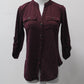 No Boundaries Women's Top Burgundy XS Pre-Owned