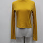 Olivia Rae Women Cropped T-Shirt, Yellow, Medium - Pre-Owned 1073UA3C