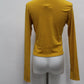 Olivia Rae Women Cropped T-Shirt, Yellow, Medium - Pre-Owned 1073UA3C