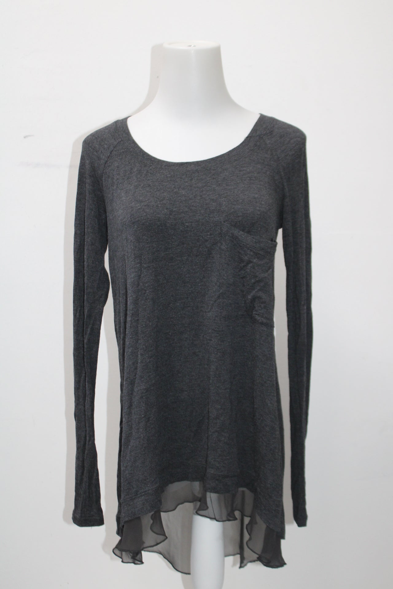 Bordeaux Women's Top Gray xs Pre-Owned