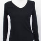 INC Sweater Top Petite Multi-Directional Ribbed Deep Black PM akrutinirali