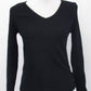 INC Sweater Top Petite Multi-Directional Ribbed Deep Black PS akrutinirali
