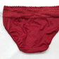 Warner's Women's No Pinching No Problems Lace Hipster, Crimson Red, Small
