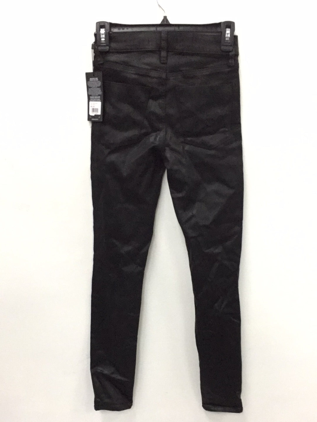 Hudson Jeans Barbara Coated Skinny Jeans Black 25